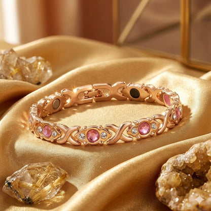 Rose Gold Gemstone Blessing Bracelet | Wear Luck, Peace & Wellness Every Day-ZP
