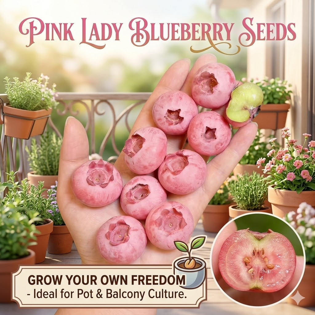 Pink Beauty Blueberry Seeds | Grow Dreamy Pink Berries at Home-ZP
