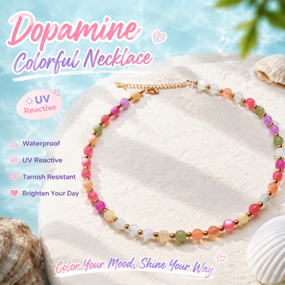 Dopamine exquisite necklace, UV-reactive waterproof necklace set-ZP