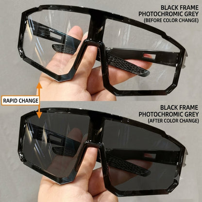 Photochromic sports glasses that adapt to sunlight automatically—ideal for cycling, running, hiking, and everyday outdoor activities-WR