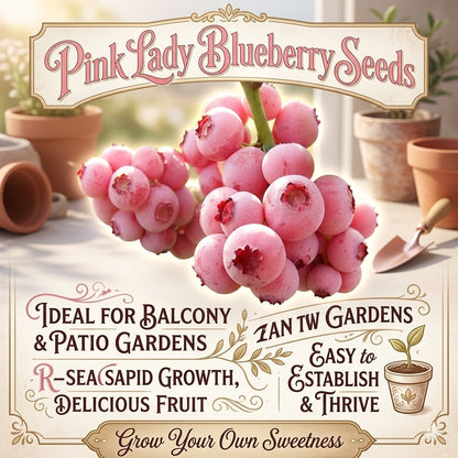 Pink Beauty Blueberry Seeds | Grow Dreamy Pink Berries at Home-ZP