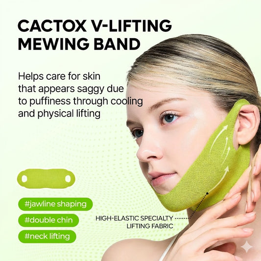 Cactus Lifting Wrap Mask –Cactus Cooling Reduce Puffiness & Pore Tightening for Visible Pore Care Skin Repair-WR