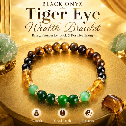 Black Onyx Tiger Eye Prosperity Bracelet Wear Luck, Energy, and Timeless Elegance on Your Wrist-ZP