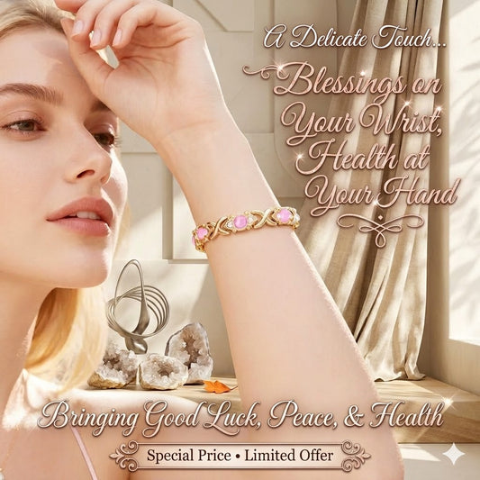 Rose Gold Gemstone Blessing Bracelet | Wear Luck, Peace & Wellness Every Day-ZP