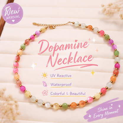 Dopamine exquisite necklace, UV-reactive waterproof necklace set-ZP