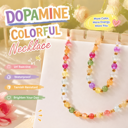 Dopamine exquisite necklace, UV-reactive waterproof necklace set-ZP
