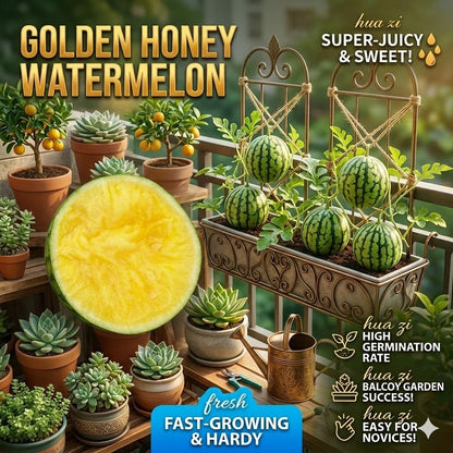 Super Sweet Yellow Flesh Watermelon Seeds | Grow Your Own Juicy Summer Sweetness-WR